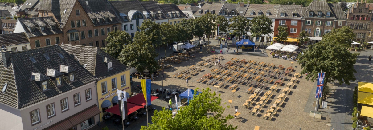 Eventsfotografie NRW-Radtour 2023 Xanten Luftaufnahme
