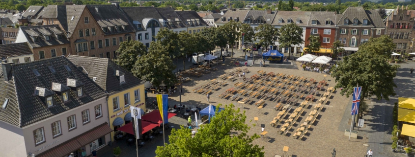 Eventsfotografie NRW-Radtour 2023 Xanten Luftaufnahme